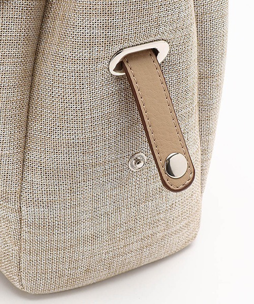 MONO　COMME CA（モノコムサ）の「ポーチ付き リネンライク ５Wayバッグ（ハンドバッグ・レディース・ブラウン/ベージュ・FREE）」の15枚目の写真