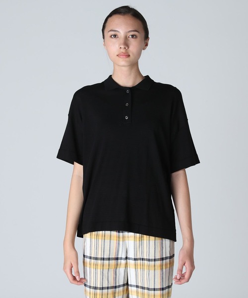 Maison de Beige（メゾンドベージュ）の「《Maison de Beige》ポロニット（ニット/セーター・レディース・ホワイト/ブラック・9号）」の6枚目の写真