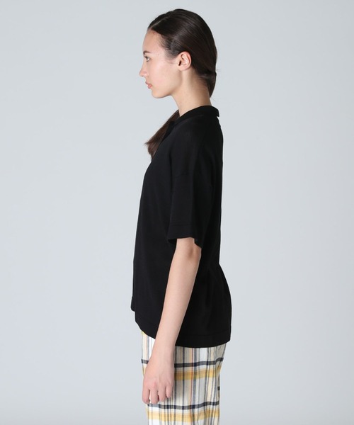 Maison de Beige（メゾンドベージュ）の「《Maison de Beige》ポロニット（ニット/セーター・レディース・ホワイト/ブラック・9号）」の7枚目の写真