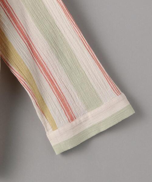 PHEENY◆ストライプカンフーシャツ/長袖シャツ/FREE/コットン/BEG/1658-599-0909 PENNEYS（ぺニーズ）別注ストライプレギュラーカラーシャツ