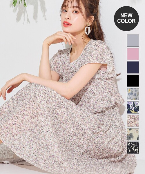 Tiaclasse(ティアクラッセ)の「【洗える】大人上品なフレンチフレア袖ワンピース(ワンピース・レディース・ブラック/ネイビー/グレー/ブルー/ミント/モカ/ラベンダー/ホワイト系その他/ブラック系その他/ブルー系その他/ネイビー系/パープル系その他・11号/9号/7号)」の12枚目の写真
