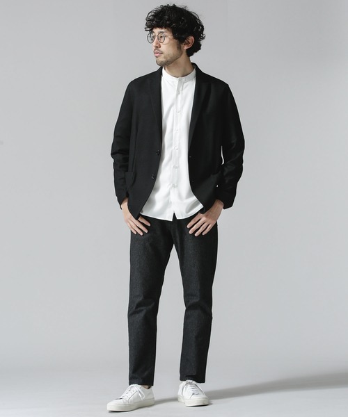 NANO universe（ナノユニバース）の「エントリーバンドカラーシャツ/７分袖（シャツ/ブラウス・メンズ・カーキ/ホワイト/ブラック・MEDIUM/LARGE/SMALL）」の11枚目の写真