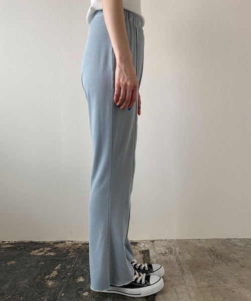 PUBLUX（パブリュクス）の「メローリブフレアパンツ（その他パンツ・レディース・ブラック/ミント・マルチサイズ）」の9枚目の写真