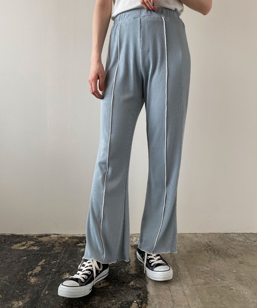 PUBLUX（パブリュクス）の「メローリブフレアパンツ（その他パンツ・レディース・ブラック/ミント・マルチサイズ）」の17枚目の写真