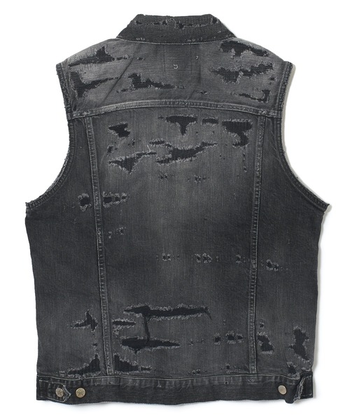 CRIMIE  ブラックデニムベスト　新品 CRIMIE（クライミー）の「SUPER CLASH BORN FREE STRETCH