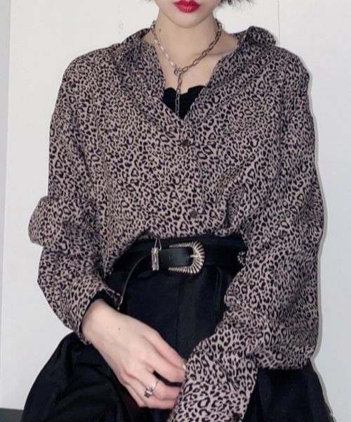 WEGO(ウィゴー)の「WEGO/オーバーシルエットシャツ(シャツ/ブラウス・レディース・ベージュ系その他/ホワイト系その他/パープル・FREE)」の3枚目の写真