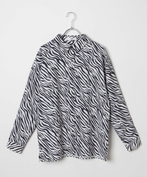 WEGO(ウィゴー)の「WEGO/オーバーシルエットシャツ(シャツ/ブラウス・レディース・ベージュ系その他/ホワイト系その他/パープル・FREE)」の22枚目の写真