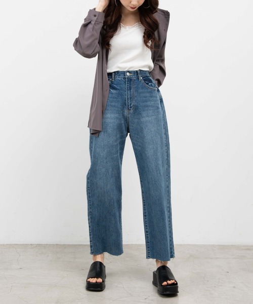 WEGO(ウィゴー)の「WEGO/オーバーシルエットシャツ(シャツ/ブラウス・レディース・ベージュ系その他/ホワイト系その他/パープル・FREE)」の11枚目の写真