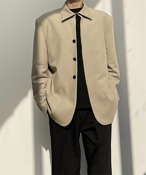 WESTBOY(ウエストボーイ)の「【COLN】Shirt-collar Tailored Jacket CLN21S09OT(テーラードジャケット・メンズ・ブラック/ベージュ・L/XL/M)」の1枚目の写真