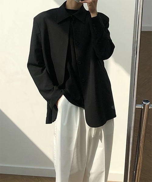 WESTBOY(ウエストボーイ)の「【COLN】Shirt-collar Tailored Jacket CLN21S09OT(テーラードジャケット・メンズ・ブラック/ベージュ・L/XL/M)」の4枚目の写真