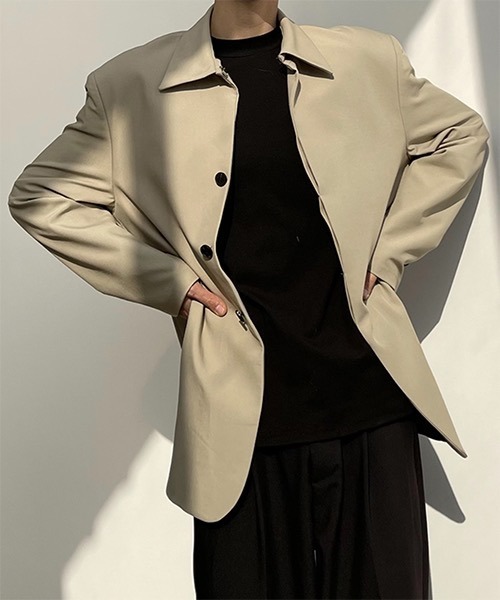 WESTBOY(ウエストボーイ)の「【COLN】Shirt-collar Tailored Jacket CLN21S09OT(テーラードジャケット・メンズ・ブラック/ベージュ・L/XL/M)」の13枚目の写真