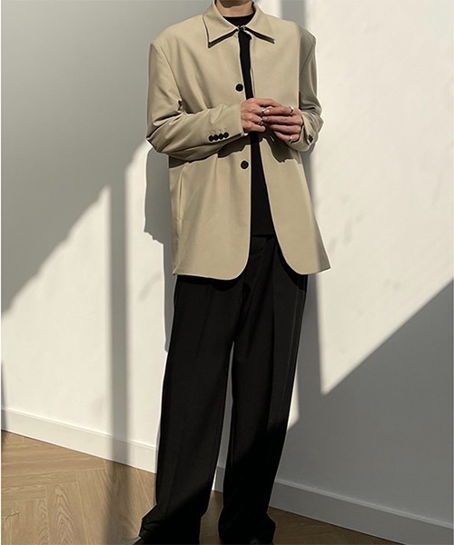 WESTBOY(ウエストボーイ)の「【COLN】Shirt-collar Tailored Jacket CLN21S09OT(テーラードジャケット・メンズ・ブラック/ベージュ・L/XL/M)」の18枚目の写真