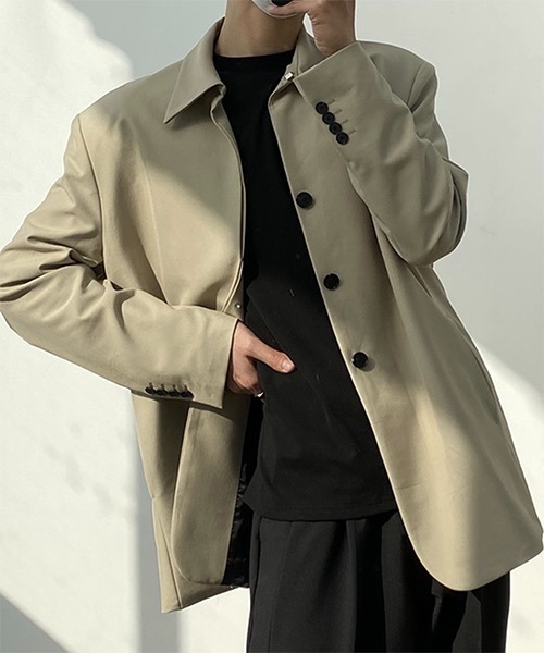 WESTBOY(ウエストボーイ)の「【COLN】Shirt-collar Tailored Jacket CLN21S09OT(テーラードジャケット・メンズ・ブラック/ベージュ・L/XL/M)」の19枚目の写真