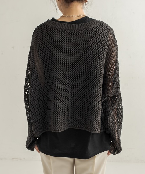 CAPRICIEUX LE'MAGE（カプリシューレマージュ）の「〈セットアイテム〉メッシュタンクアンサンブル（ニット/セーター・レディース・ブラック/ベージュ・FREE）」の16枚目の写真