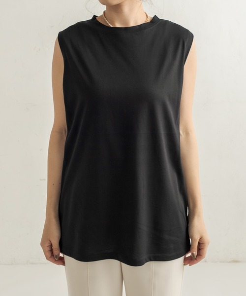 CAPRICIEUX LE'MAGE（カプリシューレマージュ）の「〈セットアイテム〉メッシュタンクアンサンブル（ニット/セーター・レディース・ブラック/ベージュ・FREE）」の6枚目の写真