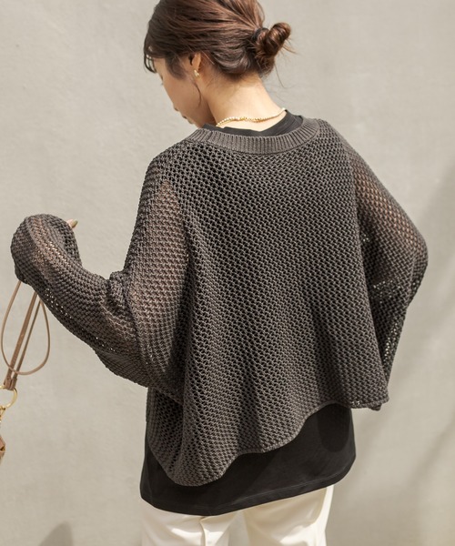 CAPRICIEUX LE'MAGE（カプリシューレマージュ）の「〈セットアイテム〉メッシュタンクアンサンブル（ニット/セーター・レディース・ブラック/ベージュ・FREE）」の10枚目の写真