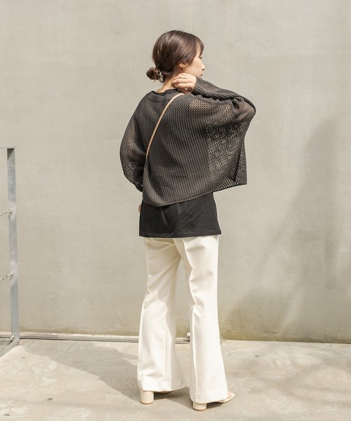 CAPRICIEUX LE'MAGE（カプリシューレマージュ）の「〈セットアイテム〉メッシュタンクアンサンブル（ニット/セーター・レディース・ブラック/ベージュ・FREE）」の14枚目の写真