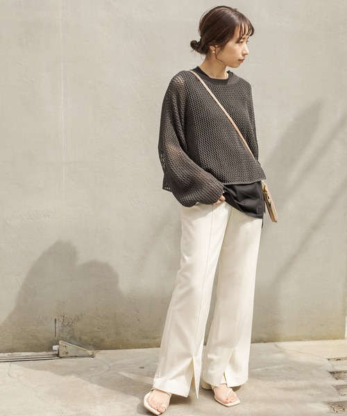 CAPRICIEUX LE'MAGE（カプリシューレマージュ）の「〈セットアイテム〉メッシュタンクアンサンブル（ニット/セーター・レディース・ブラック/ベージュ・FREE）」の18枚目の写真