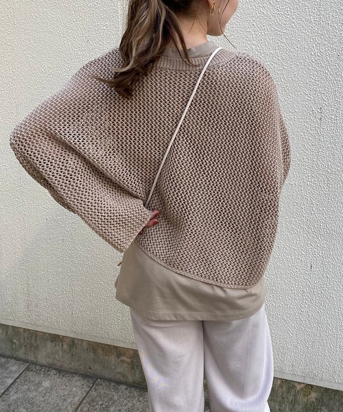 CAPRICIEUX LE'MAGE（カプリシューレマージュ）の「〈セットアイテム〉メッシュタンクアンサンブル（ニット/セーター・レディース・ブラック/ベージュ・FREE）」の8枚目の写真