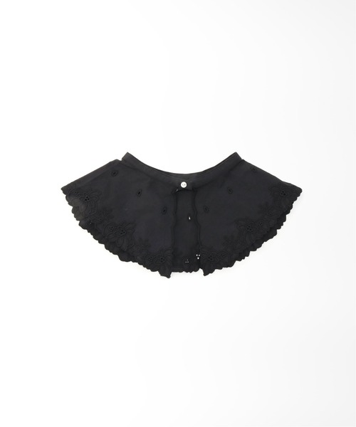 JOURNAL STANDARD relume(ジャーナルスタンダード レリューム)の「コットンタイプライター刺繍付け襟(その他小物・レディース・ブラック/ホワイト・FREE)」の2枚目の写真