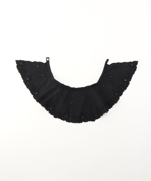 JOURNAL STANDARD relume(ジャーナルスタンダード レリューム)の「コットンタイプライター刺繍付け襟(その他小物・レディース・ブラック/ホワイト・FREE)」の4枚目の写真