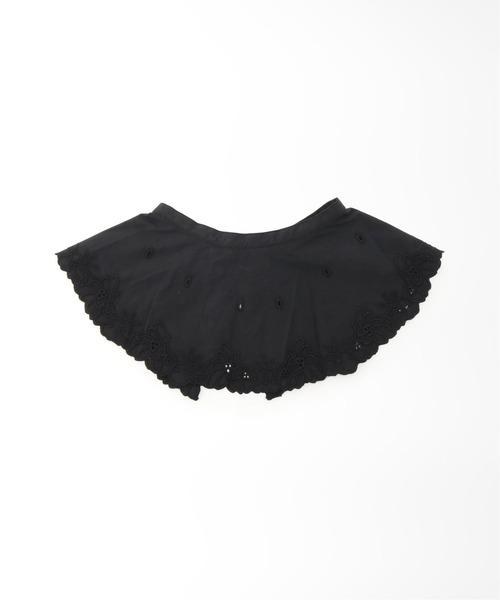 JOURNAL STANDARD relume(ジャーナルスタンダード レリューム)の「コットンタイプライター刺繍付け襟(その他小物・レディース・ブラック/ホワイト・FREE)」の3枚目の写真