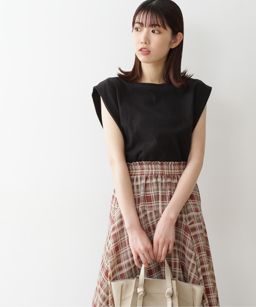 FREE'S MART（フリーズマート）の「◆フレンチスリーブパワショルカットソー（Tシャツ/カットソー・レディース・ホワイト/ブラック/オレンジ・FREE）」の10枚目の写真