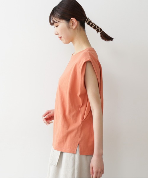 FREE'S MART（フリーズマート）の「◆フレンチスリーブパワショルカットソー（Tシャツ/カットソー・レディース・ホワイト/ブラック/オレンジ・FREE）」の14枚目の写真