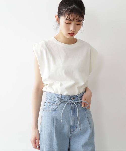 FREE'S MART（フリーズマート）の「◆フレンチスリーブパワショルカットソー（Tシャツ/カットソー・レディース・ホワイト/ブラック/オレンジ・FREE）」の12枚目の写真