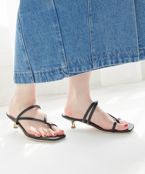 ROPE' PICNIC（ロペピクニック）の「【WEB限定】アシンメトリーデザイントングミュール（サンダル・レディース・ブラック系その他/ベージュ系その他/イエロー系その他・22.5cm/23.5cm/24.5cm）」の22枚目の写真