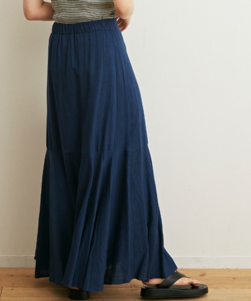 Auntie Rosa Holiday(アンティローザホリデー)の「リネンレーヨンマーメイドロングスカート(スカート・レディース・ブルー/ナチュラル/グリーン・SMALL/MEDIUM)」の12枚目の写真