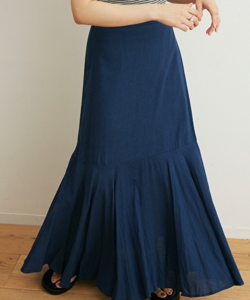 Auntie Rosa Holiday(アンティローザホリデー)の「リネンレーヨンマーメイドロングスカート(スカート・レディース・ブルー/ナチュラル/グリーン・SMALL/MEDIUM)」の18枚目の写真