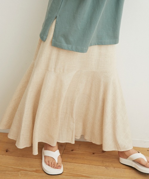 Auntie Rosa Holiday(アンティローザホリデー)の「リネンレーヨンマーメイドロングスカート(スカート・レディース・ブルー/ナチュラル/グリーン・SMALL/MEDIUM)」の20枚目の写真