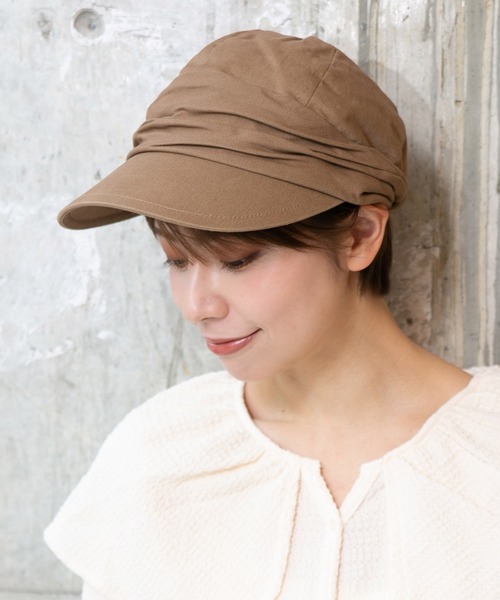 14+（イチヨンプラス）の「タック入りUVキャスケット（キャスケット・レディース・ブラック/ベージュ/グレー/モカ/ベージュ系その他/ブラック系その他/ブラウン系その他/グレー系その他・FREE）」の6枚目の写真