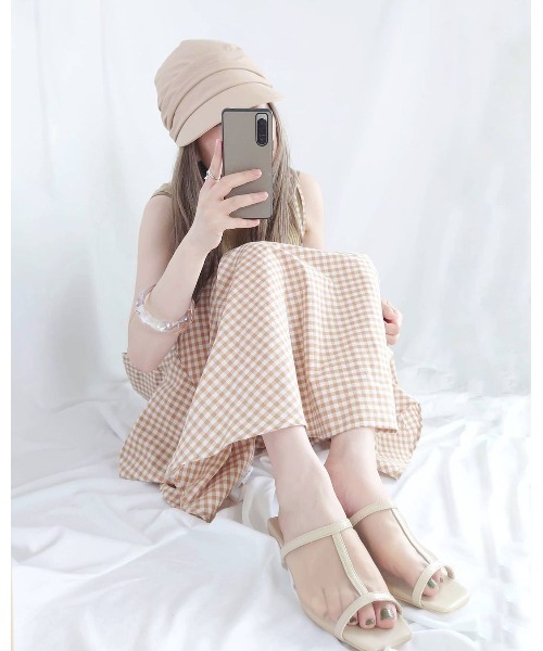 14+（イチヨンプラス）の「タック入りUVキャスケット（キャスケット・レディース・ブラック/ベージュ/グレー/モカ/ベージュ系その他/ブラック系その他/ブラウン系その他/グレー系その他・FREE）」の13枚目の写真