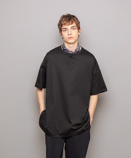 CIAOPANIC（チャオパニック）の「ハイゲージスムーススーパービッグＴシャツ（Tシャツ/カットソー・メンズ・ホワイト/ブラック/パープル/ブルー・FREE）」の3枚目の写真