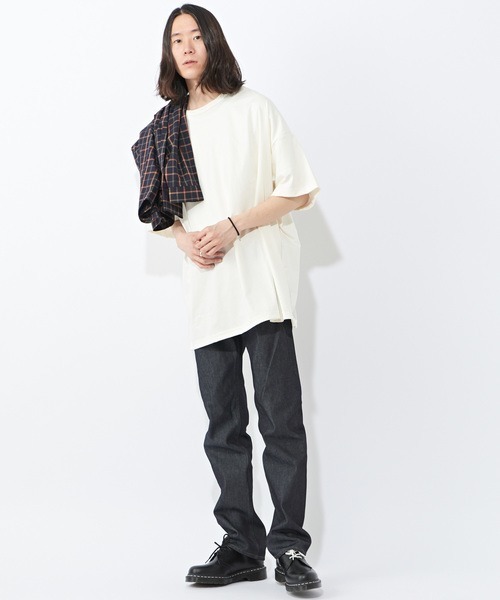 CIAOPANIC（チャオパニック）の「ハイゲージスムーススーパービッグＴシャツ（Tシャツ/カットソー・メンズ・ホワイト/ブラック/パープル/ブルー・FREE）」の10枚目の写真