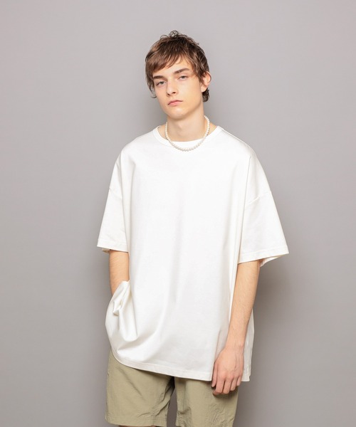 CIAOPANIC（チャオパニック）の「ハイゲージスムーススーパービッグＴシャツ（Tシャツ/カットソー・メンズ・ホワイト/ブラック/パープル/ブルー・FREE）」の18枚目の写真