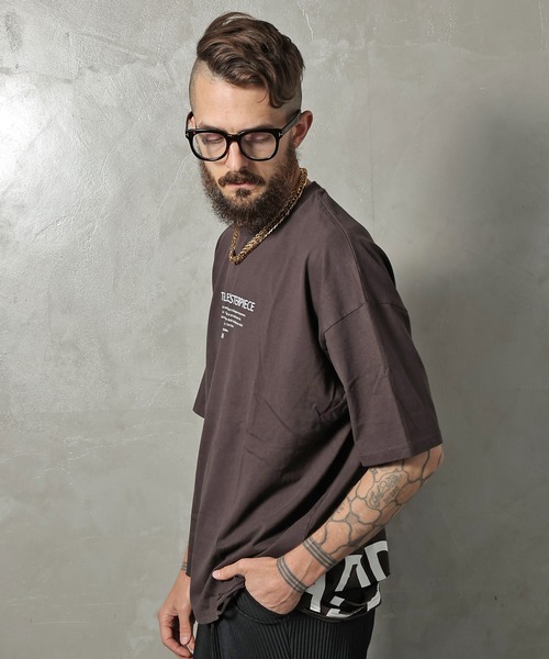 GALLIS ADDICTION(ガリスアディクション)の「GA DAMAGE LOGO TEE/ダメージ ロゴ 半袖Tシャツ(Tシャツ/カットソー・メンズ・ナチュラル/チャコール/ライトオレンジ系・M/L)」の22枚目の写真