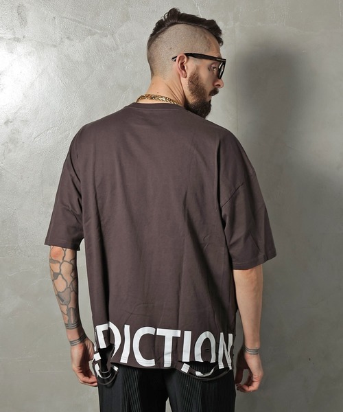 GALLIS ADDICTION(ガリスアディクション)の「GA DAMAGE LOGO TEE/ダメージ ロゴ 半袖Tシャツ(Tシャツ/カットソー・メンズ・ナチュラル/チャコール/ライトオレンジ系・M/L)」の7枚目の写真