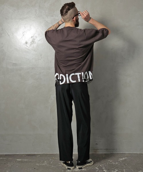 GALLIS ADDICTION(ガリスアディクション)の「GA DAMAGE LOGO TEE/ダメージ ロゴ 半袖Tシャツ(Tシャツ/カットソー・メンズ・ナチュラル/チャコール/ライトオレンジ系・M/L)」の15枚目の写真