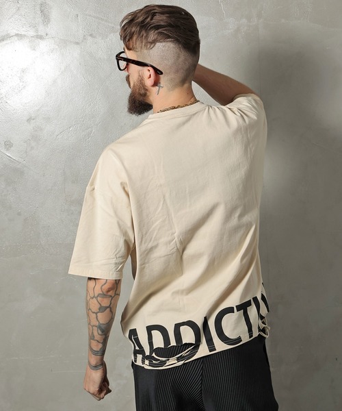 GALLIS ADDICTION(ガリスアディクション)の「GA DAMAGE LOGO TEE/ダメージ ロゴ 半袖Tシャツ(Tシャツ/カットソー・メンズ・ナチュラル/チャコール/ライトオレンジ系・M/L)」の19枚目の写真