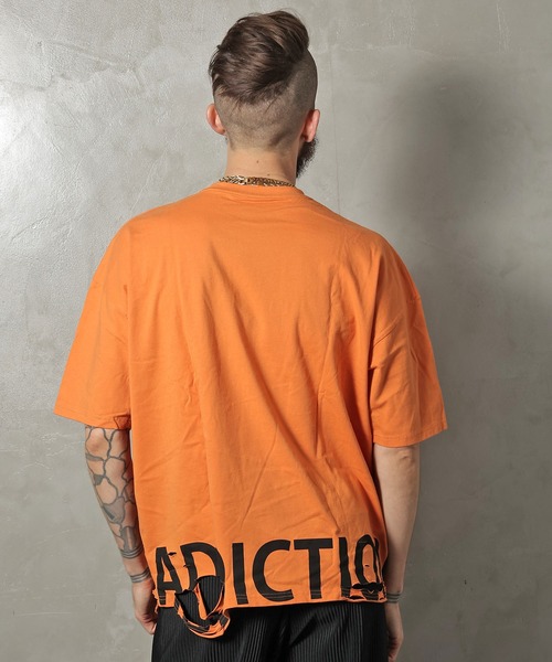 GALLIS ADDICTION(ガリスアディクション)の「GA DAMAGE LOGO TEE/ダメージ ロゴ 半袖Tシャツ(Tシャツ/カットソー・メンズ・ナチュラル/チャコール/ライトオレンジ系・M/L)」の20枚目の写真