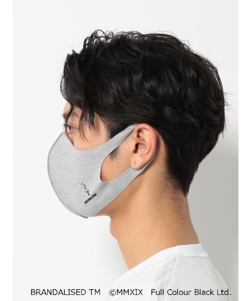 Perfect Suit FActory（パーフェクトスーツファクトリー）の「バンクシーマスク　グレー　Graffiti Is A Crime（マスク・メンズ・ライトグレー・FREE）」の4枚目の写真