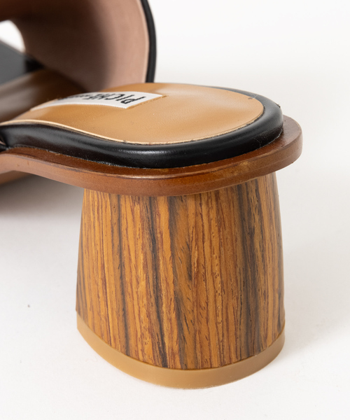 PICHE ABAHOUSE（ピシェ アバハウス）の「ワイドスクエアミュール（サンダル・レディース・ブラック/アイボリー/イエロー・36/37/38/35）」の10枚目の写真