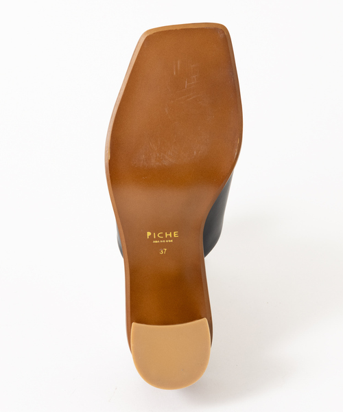 PICHE ABAHOUSE（ピシェ アバハウス）の「ワイドスクエアミュール（サンダル・レディース・ブラック/アイボリー/イエロー・36/37/38/35）」の13枚目の写真