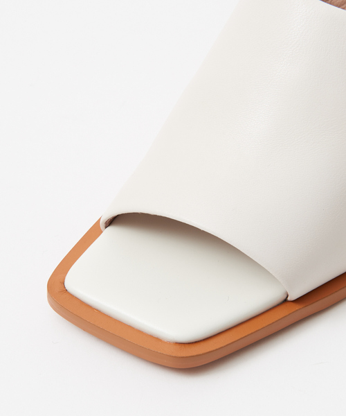 PICHE ABAHOUSE（ピシェ アバハウス）の「ワイドスクエアミュール（サンダル・レディース・ブラック/アイボリー/イエロー・36/37/38/35）」の15枚目の写真