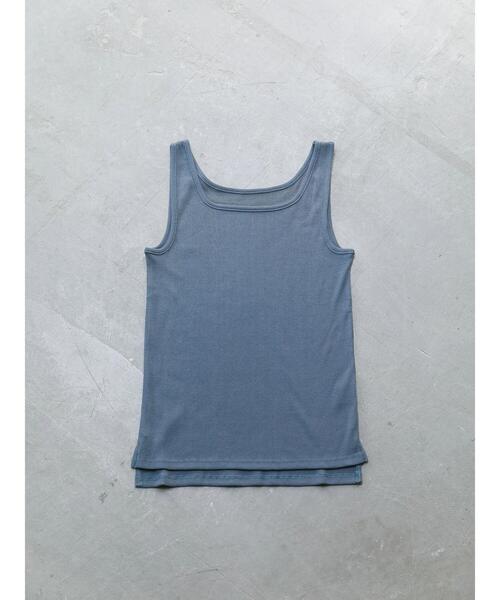 koe（コエ）の「スクエアネックリブタンクトップ＊（タンクトップ・レディース・ブルー/アイボリー/ベージュ・M/L）」の6枚目の写真