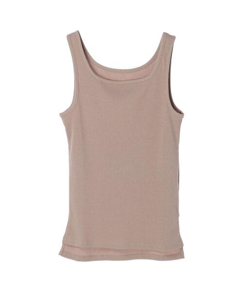 koe（コエ）の「スクエアネックリブタンクトップ＊（タンクトップ・レディース・ブルー/アイボリー/ベージュ・M/L）」の13枚目の写真
