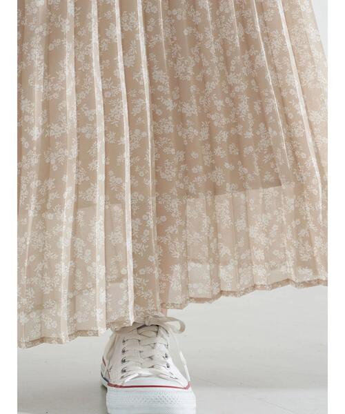 earth music&ecology（アースミュージックアンドエコロジー）の「フラワープリーツスカート　＊（スカート・レディース・ブラック/ライトベージュ/ミント・FREE）」の11枚目の写真